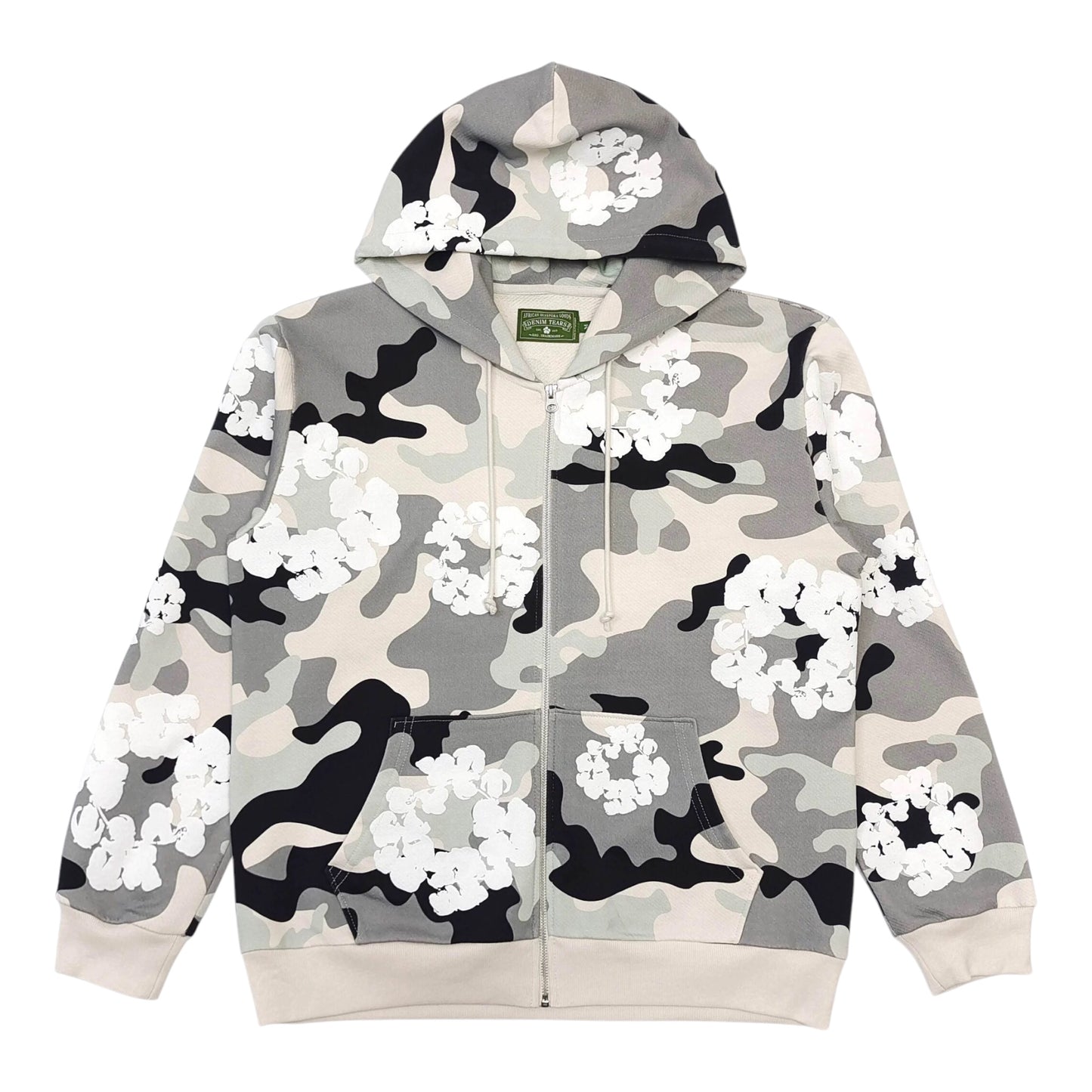 DENIM TEARS CAMO COTTON WREATH HOODIE - Multi colors
