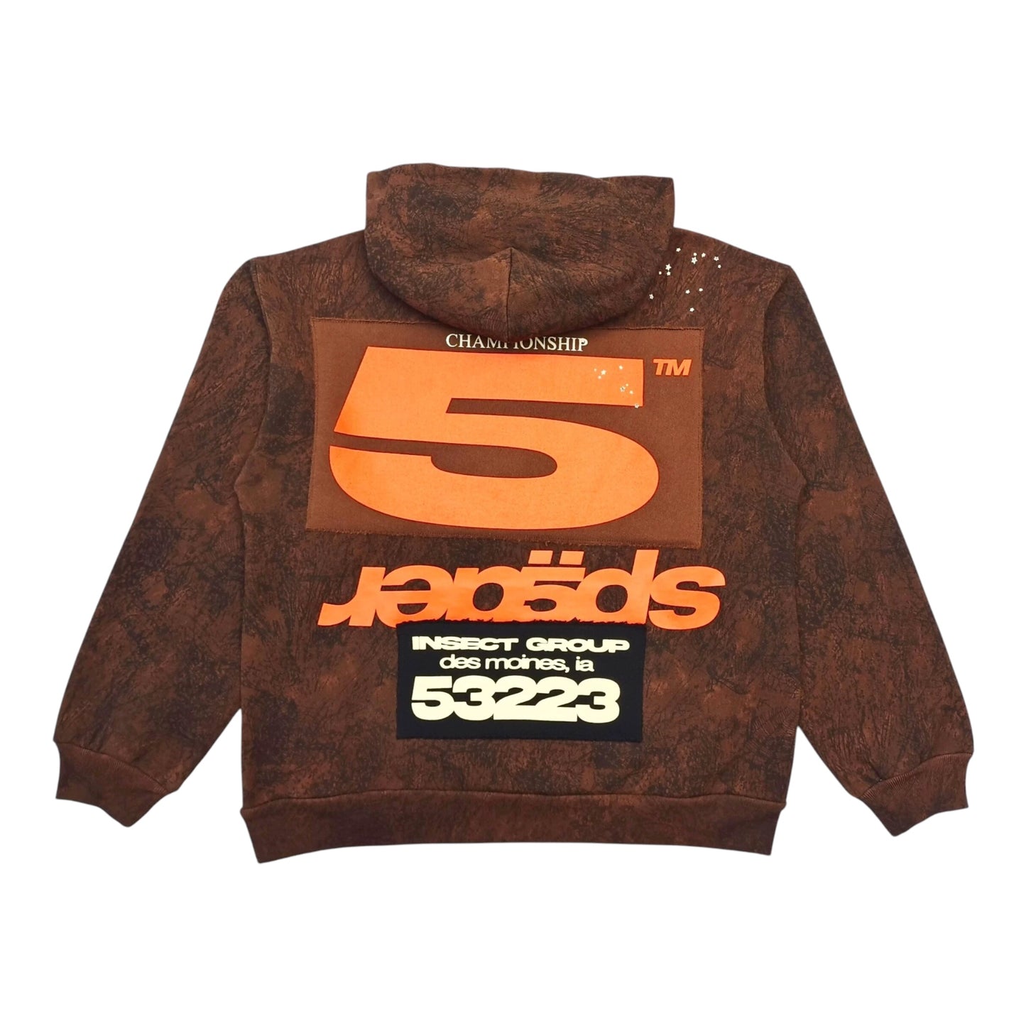 SP5DER WORLDWIDE T&F TREE CAMO HOODIE - Brown