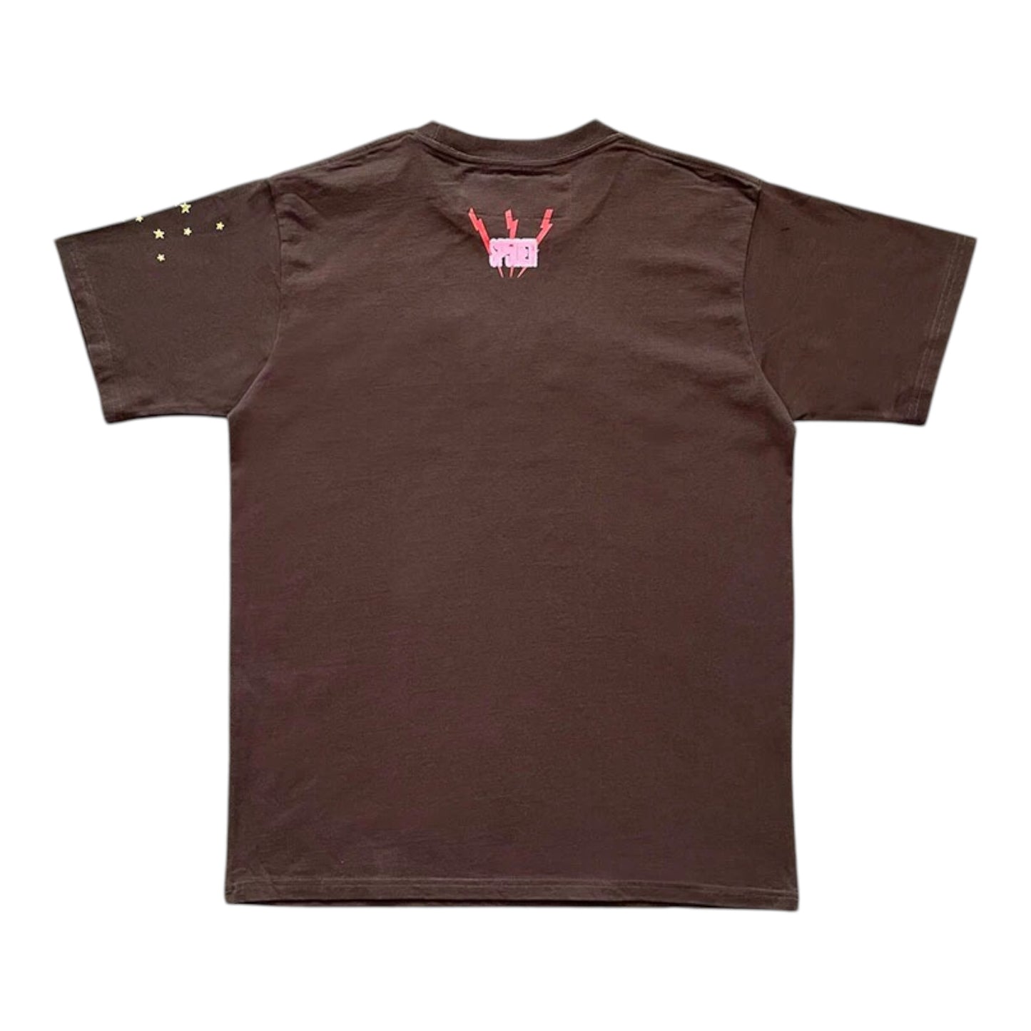 SP5DER WORLDWIDE ANGEL NUMBER BROWN TEE