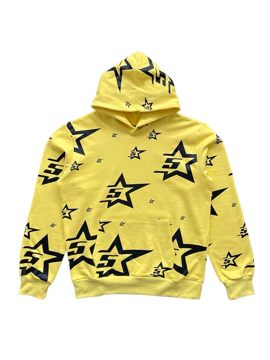 SP5DER WORLDWIDE YELLOW 5STAR HOODIE