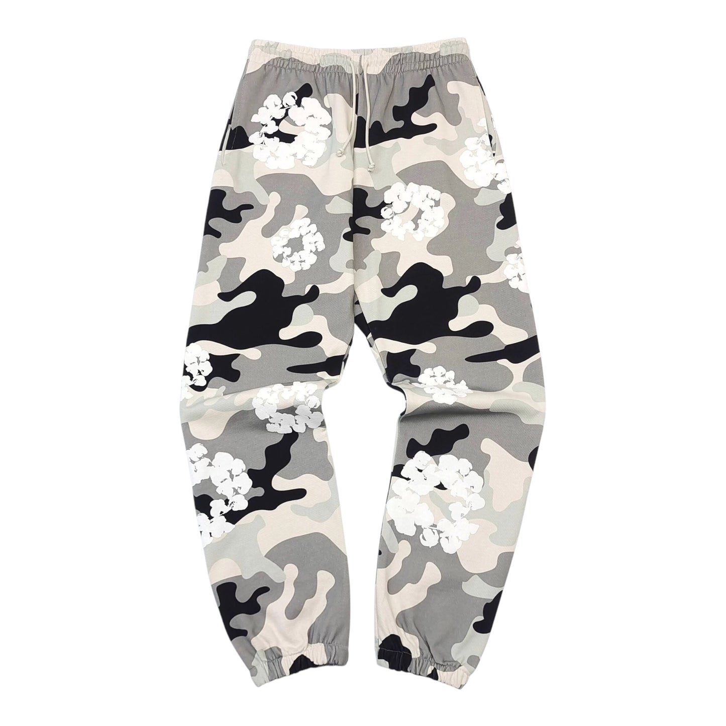 DENIM TEARS CAMO COTTON WREATH SWEATPANTS