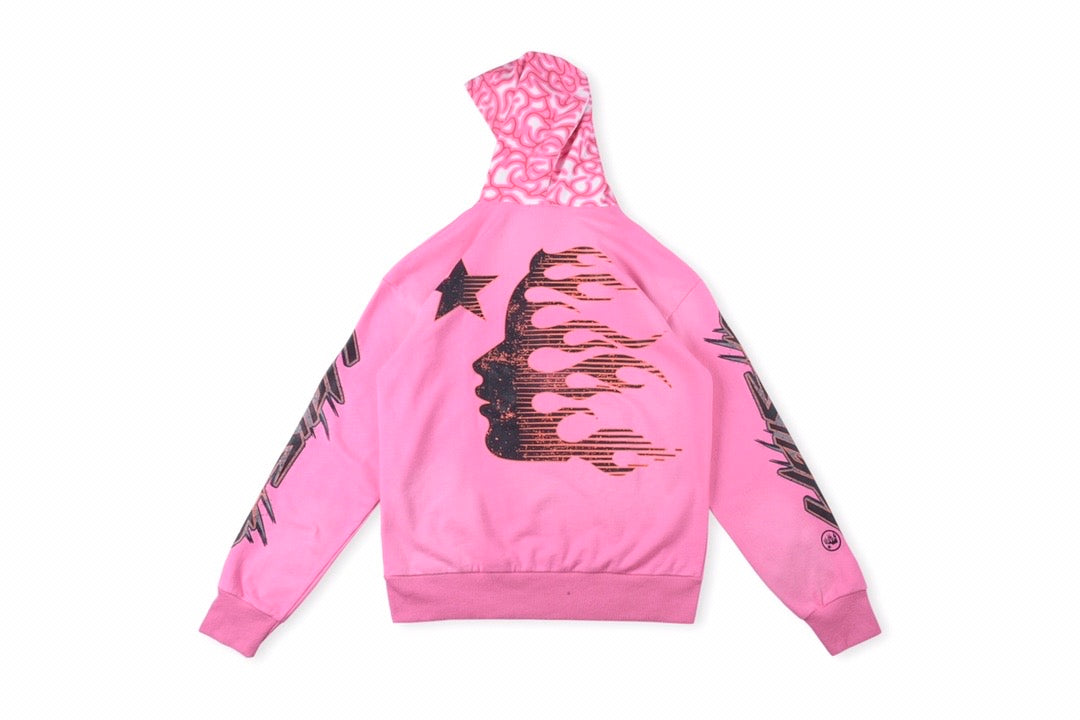 HELLSTAR BRAINWASHED PINK HOODIE