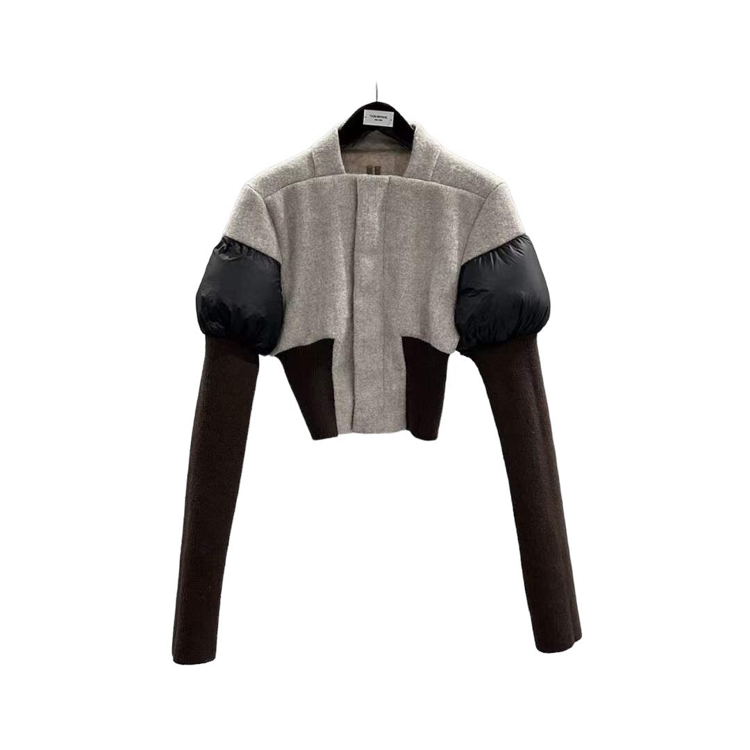 RICK OWENS CROP LEATHER JACKET