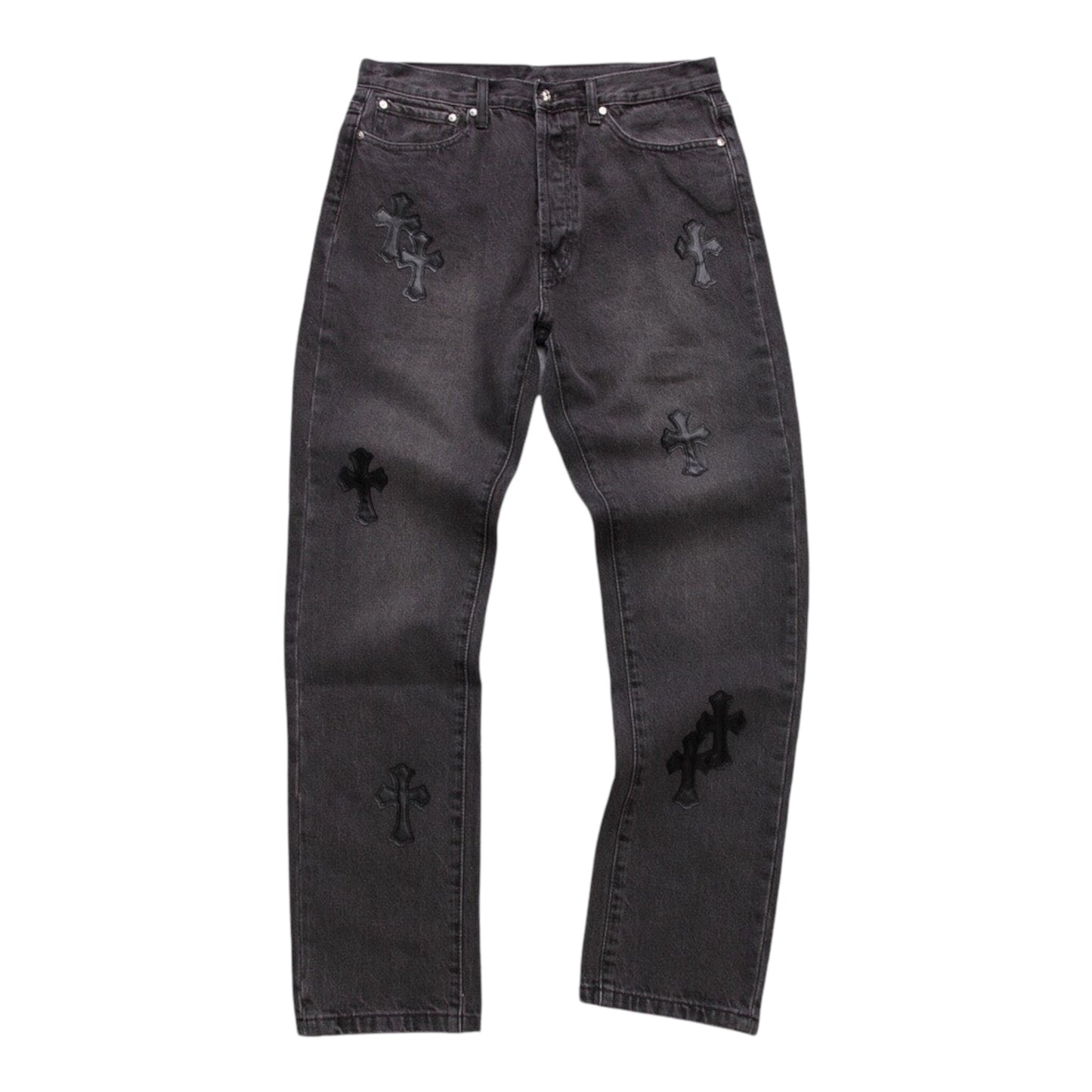 CH BLACK CROSS PATCH DENIM TROUSER
