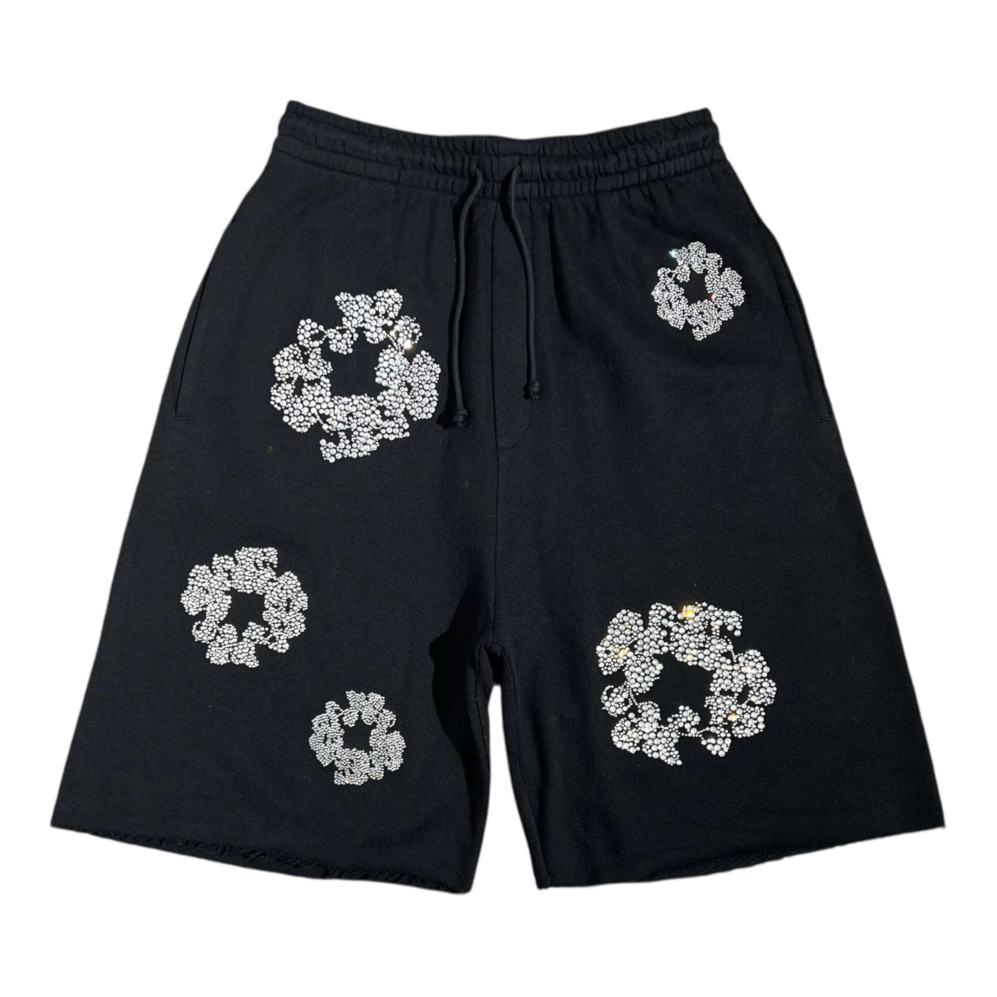 DENIM TEARS SWAROVSKI COTTON WREATH SHORT
