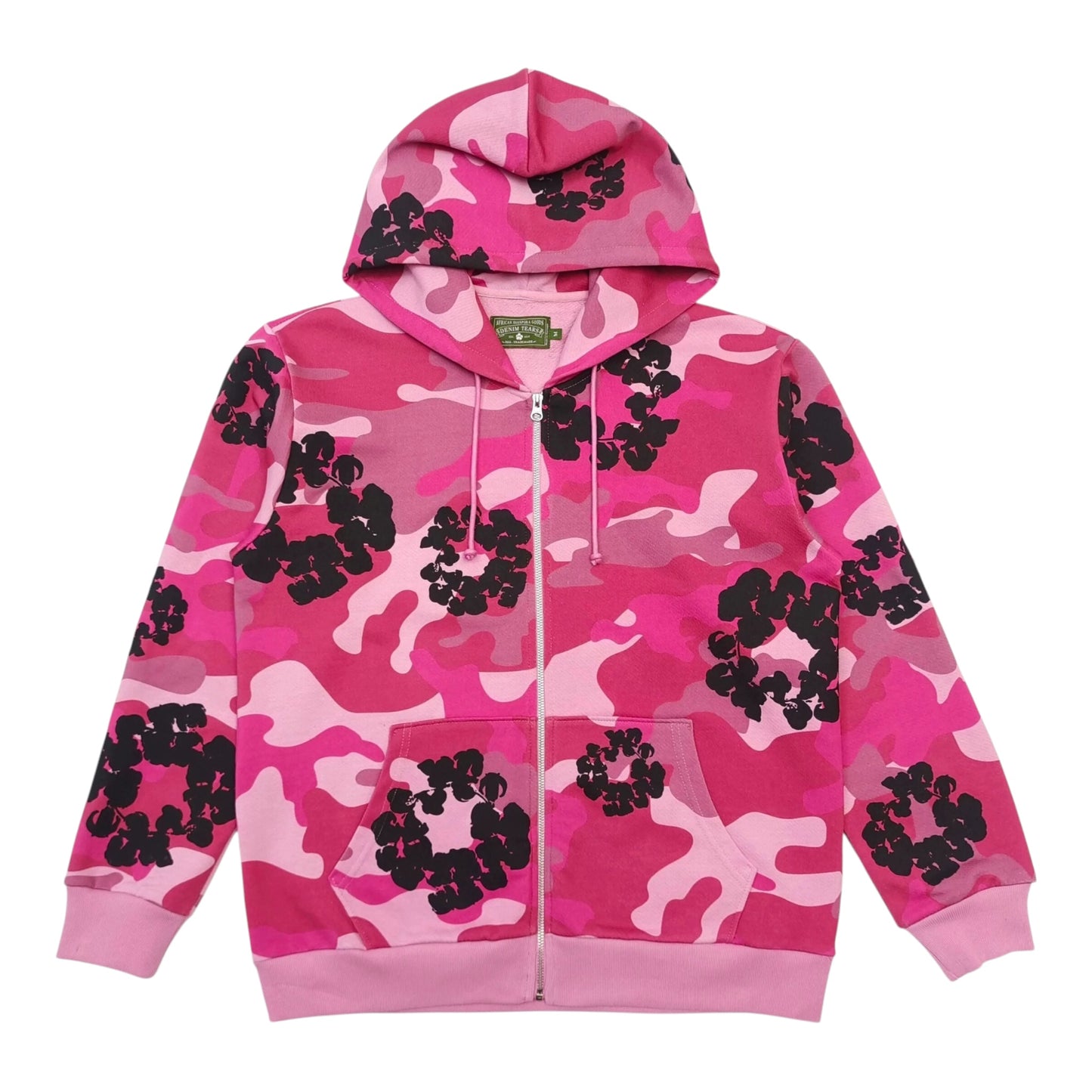 DENIM TEARS CAMO COTTON WREATH HOODIE - Multi colors