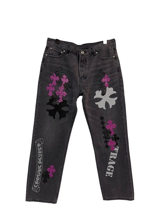 CHROME HEARTS STENCIL DENIM PANTS