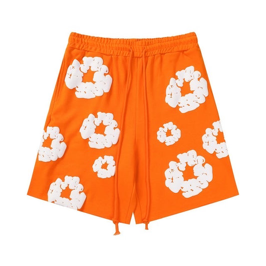 DENIM TEARS COTTON WREATH SHORT - “Orange”