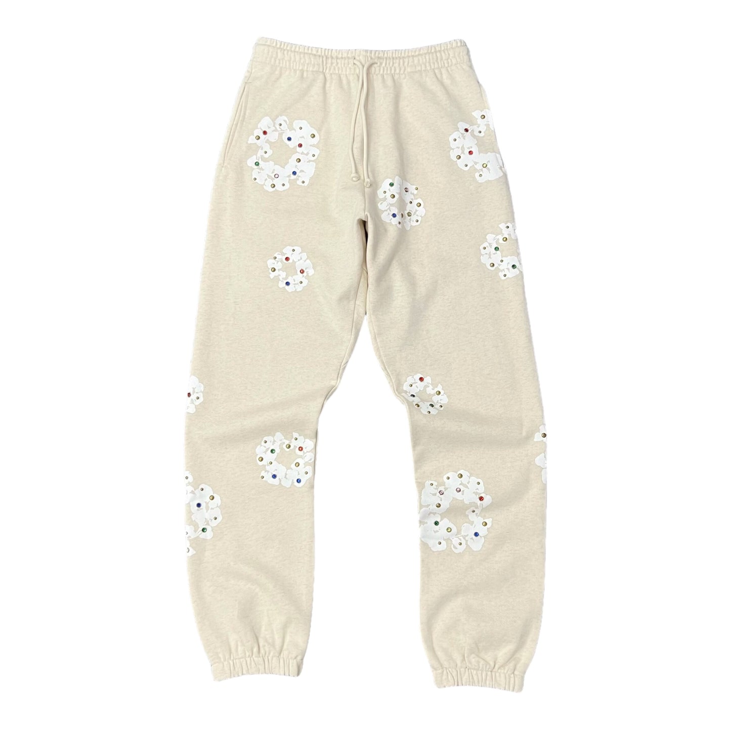 DENIM TEARS RHINESTONES COTTON WREATH SWEATPANTS