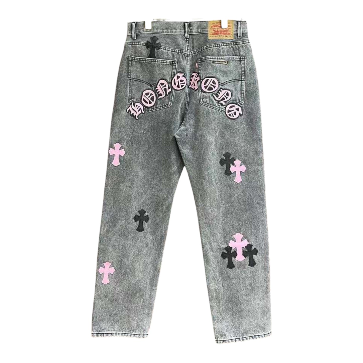 CHROME HEARTS X LEVIS VINTAGE CROSS PATCH DENIM PANTS