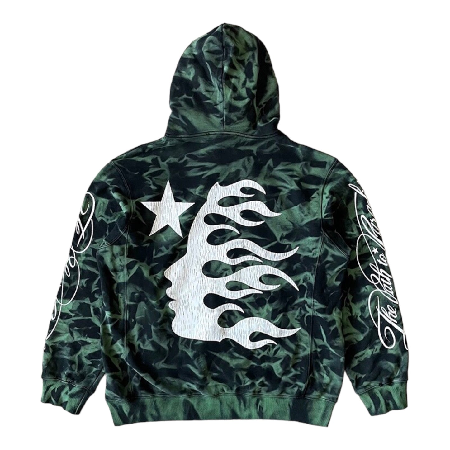 HELLSTAR GREEN MARBLE HOODIE