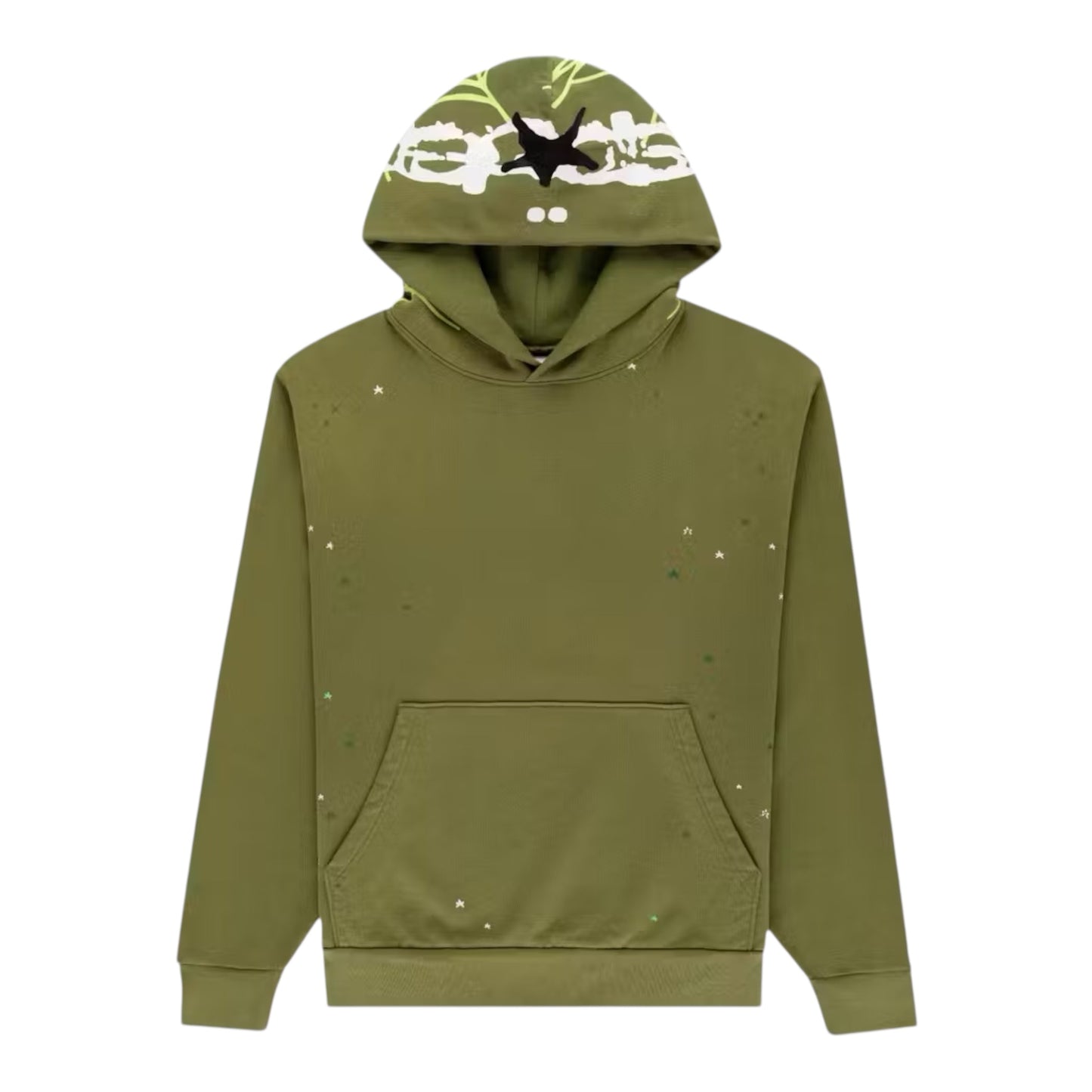 SP5DER WORLDWIDE HEAVY WEB HOODIE - Olive