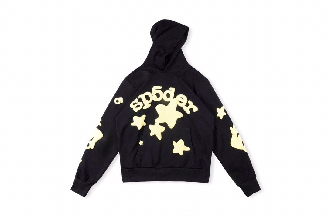 SP5DER WORLDWIDE FULL OF STARS HOOD - “Black”