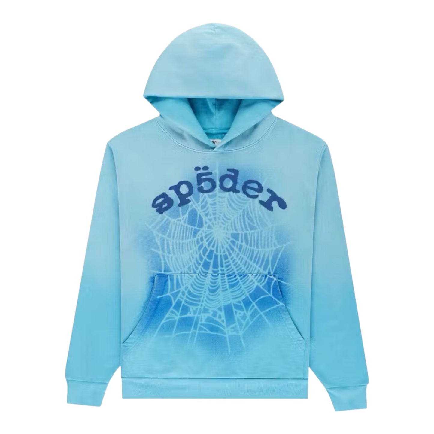 SP5DER WORLDWIDE OG WEB V2 SPRAY HOODIE - Light Blue