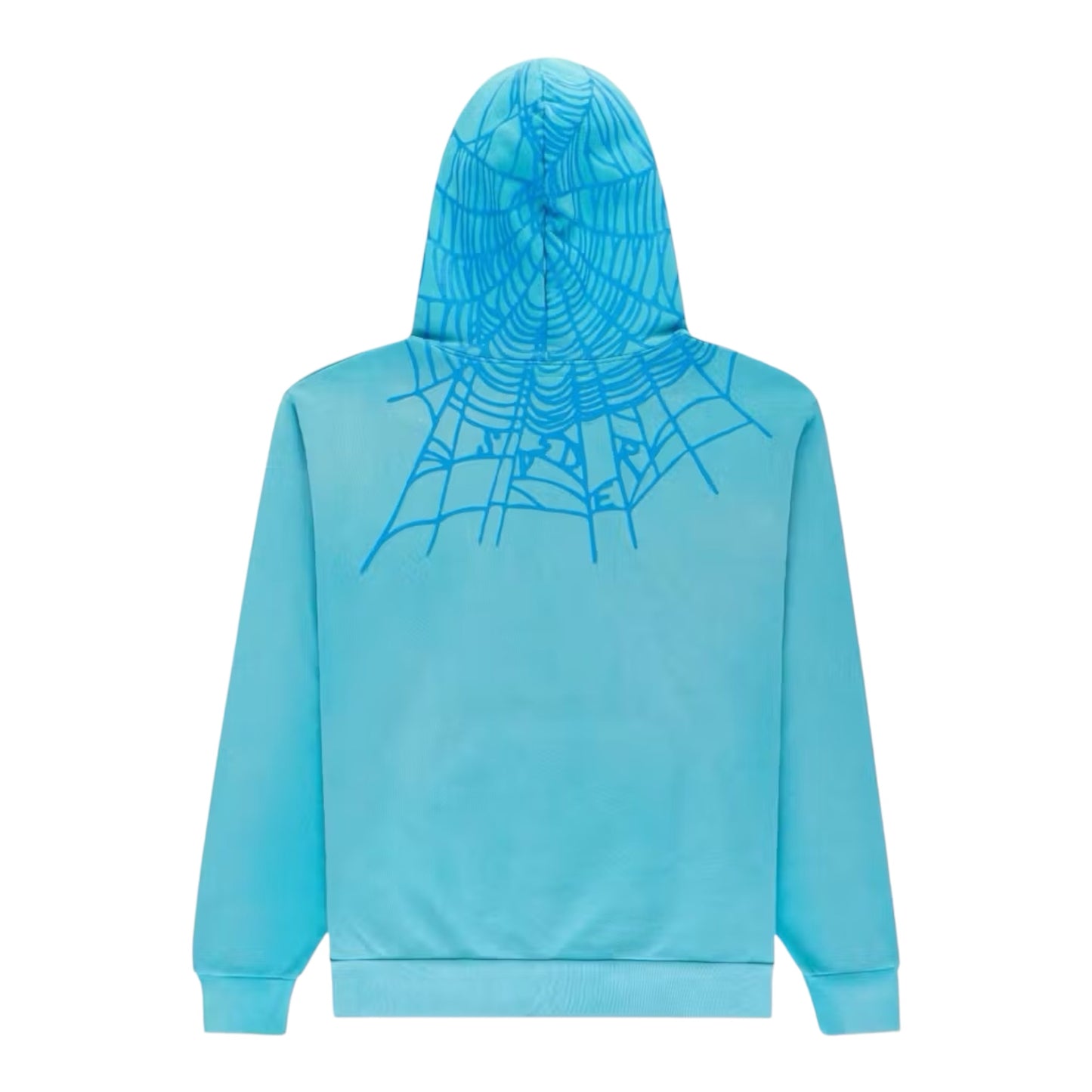SP5DER WORLDWIDE HEAVY WEB HOODIE - Cyan