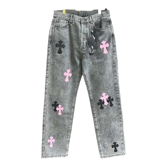 CHROME HEARTS X LEVIS VINTAGE CROSS PATCH DENIM PANTS