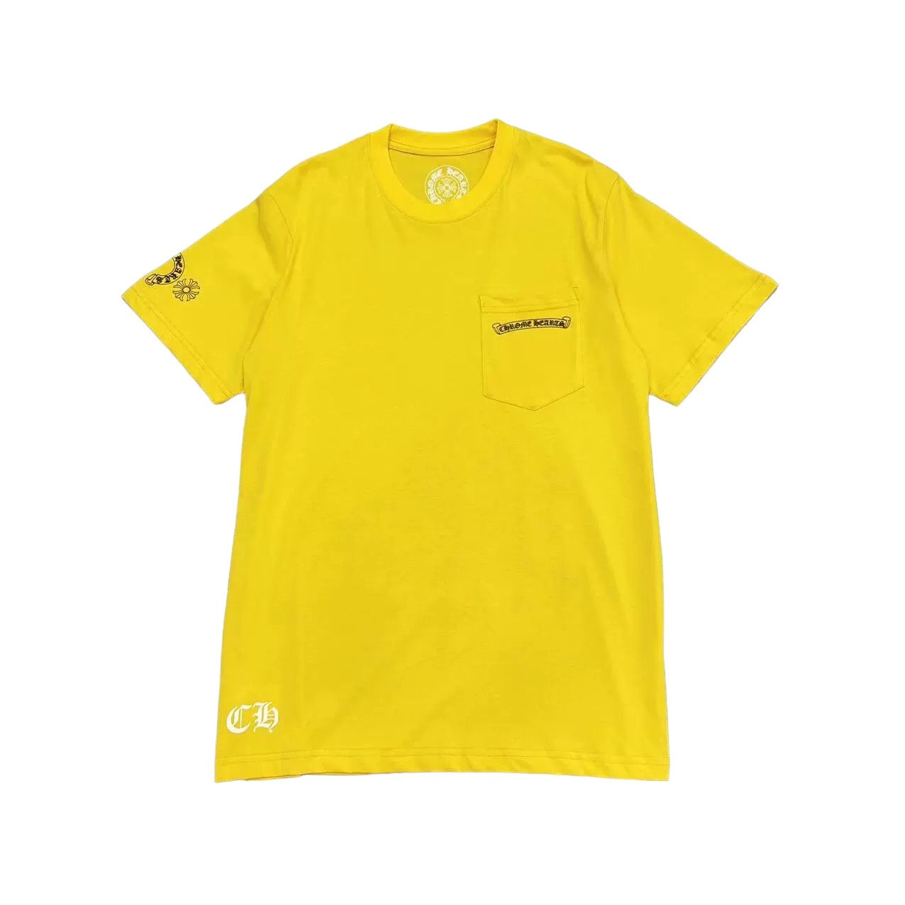 CHROME HEARTS YELLOW MULTI COLORS CROSSED TEE