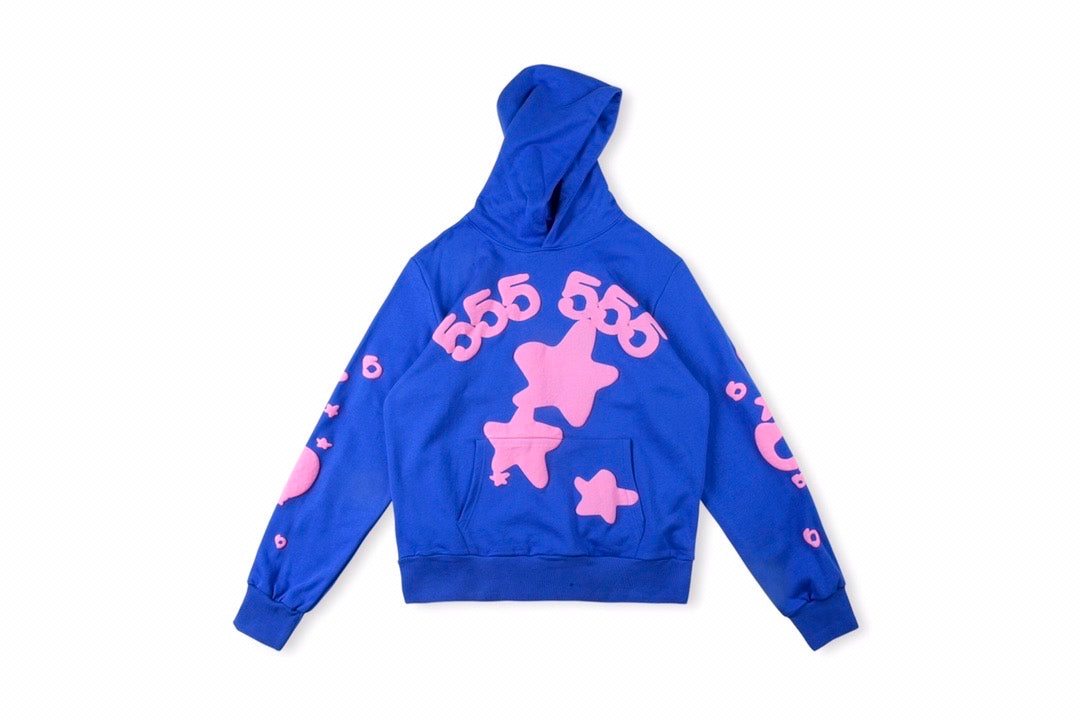 SP5DER WORLDWIDE FULL OF STARS HOOD - “Blue”