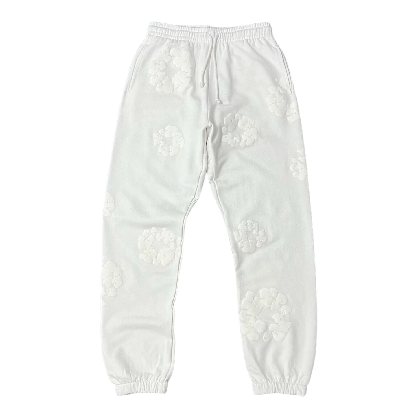 DENIM TEARS COTTON WREATH ALL WHITE SWEATPANTS